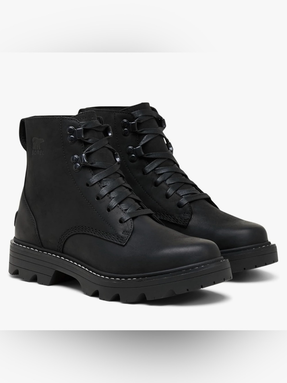 Sorel Revel RD Boot Lace Waterproof Black Leather Chelsea Boots - NWT